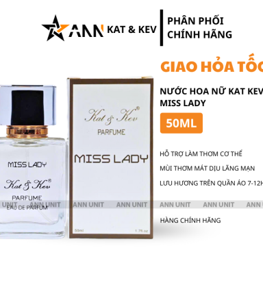 Nước Hoa Nữ Kat Kev Parfume Mis Lady 50ml - Hương Thơm Mát Dịu Lãng Mạn - KKMISLADY50ML