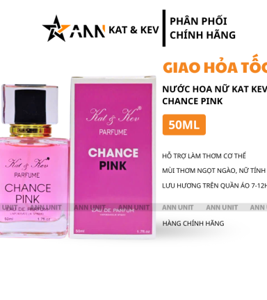 Nước Hoa Nữ Kat Kev Parfume Chance Pink 50ml - Hương Thơm Ngọt Ngào Nữ Tính - KKCHANCEPINK50ML