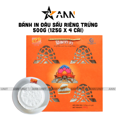Bánh In Trứng Muối Tân Huê Viên 500g (125g x 4 Cái) - BIN03