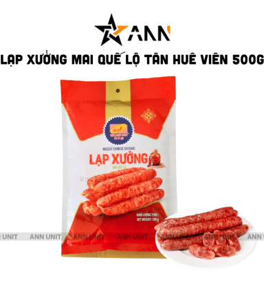 Lạp Xưởng Mai Quế Lộ Tân Huê Viên 500g - Lạp Xưởng Nạc Không Tiêu - LXMQLTHV500G