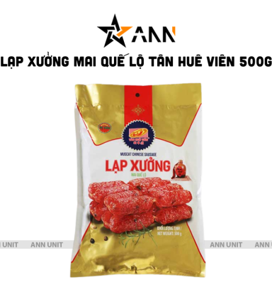 Lạp Xưởng Mai Quế Lộ Tân Huê Viên 500g - Lạp Xưởng Nạc Có Tiêu - LXMQLTHVKT500G