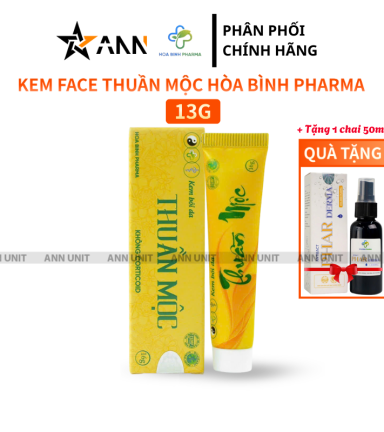 Kem Face Thuần Mộc Hòa Bình16g + Tặng 1 Chai Antibact Phar Derma 50ml - 8938548173097