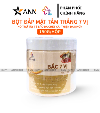 Bột Đắp Mặt Tắm Trắng Thuốc Bắc 7 Vị Da Nguyên Chất T&T Beauty 150g/Hộp - 8936148011535