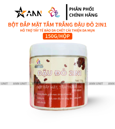 Bột Đắp Mặt Tắm Trắng Da Đậu Đỏ 2in1 Nguyên Chất T&T Beauty 150g/Hộp - 8936148011511