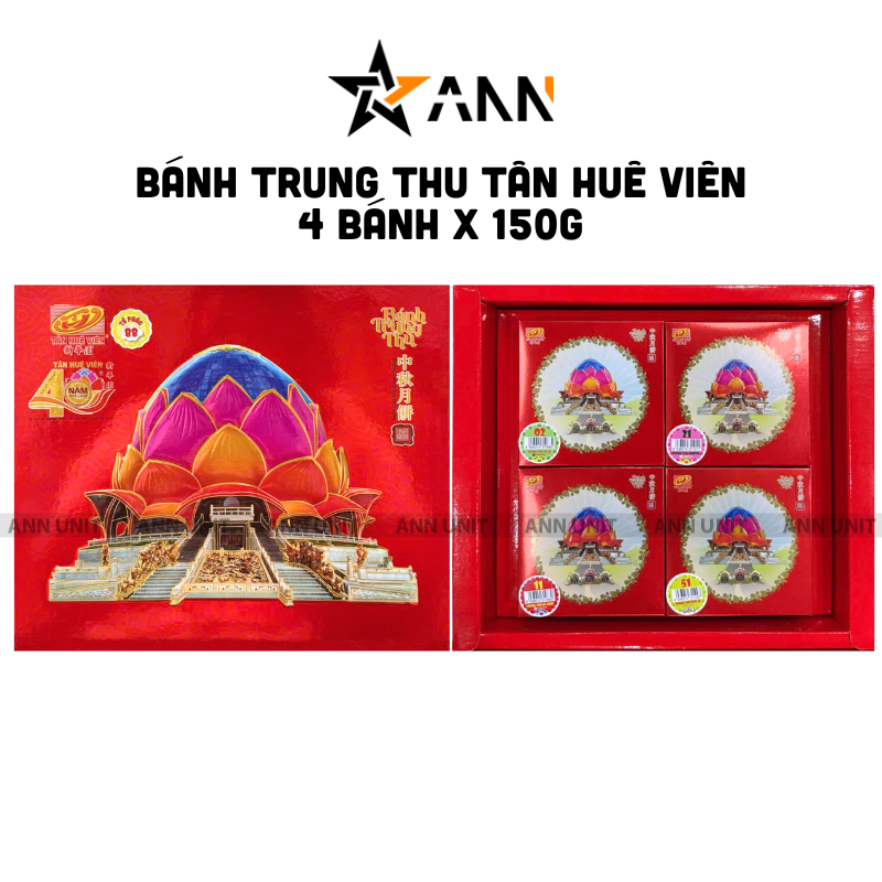 Shop sỉ bánh Trung Thu Tân Huê Viên Hộp 4 Cái x 150g 1 Shop sỉ bánh Trung Thu Tân Huê Viên Hộp 4 Cái x 150g