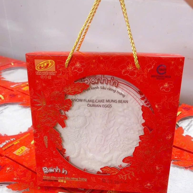 Bánh In Tân Hê Viên Nhân Đậu Xanh Sầu Riêng Trứng 630g 3 Bánh In Tân Hê Viên Nhân Đậu Xanh Sầu Riêng Trứng 630g