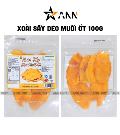 Xoài Sấy Dẻo Muối Ớt 100g Thơm Ngon Túi Zip - 8936208932756