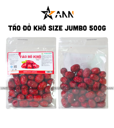 Táo Đỏ Khô Size Jumbo 500g Thơm Ngon Túi Zip - 8936208937119