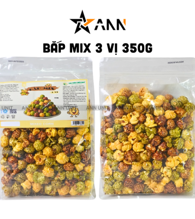 Bắp Mix 3 Vị 350g Thơm Ngon Túi Zip - 8936208937720