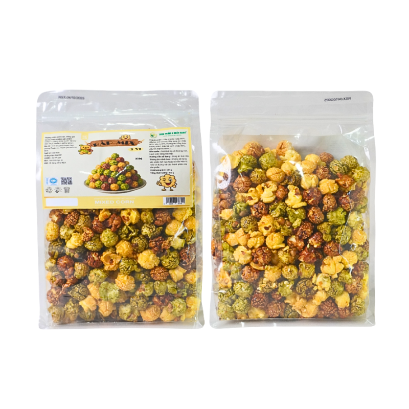 Chỗ sỉ bắp Mix 3 Vị 350g Thơm Ngon Túi Zip 6 Chỗ sỉ bắp Mix 3 Vị 350g Thơm Ngon Túi Zip