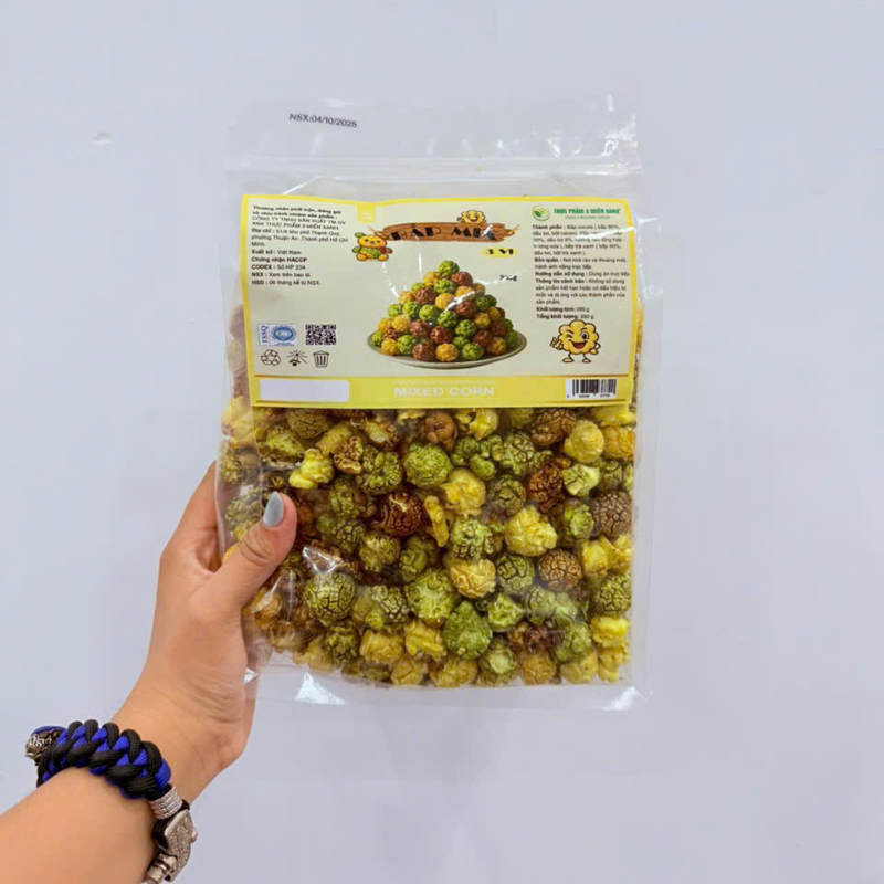 26828_36_20251007170750-2.png Bắp Mix 3 Vị 350g Thơm Ngon Túi Zip - 8936208937720