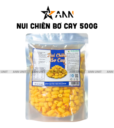 Nui Chiên Bơ Cay Vàng 500g Giòn Ngon Túi Zip - 8936208935115