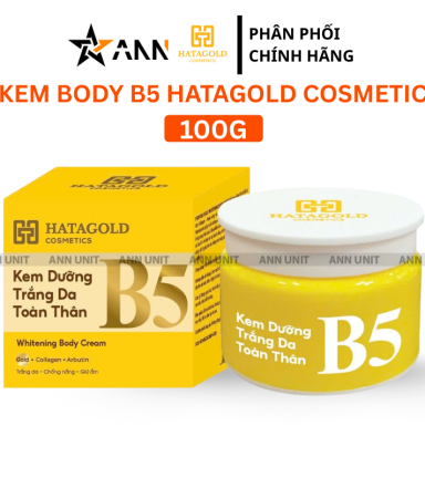 Kem Body Dưỡng Sáng Da B5 Hatagold Cosmetics Màu Kem 100g - 8936214120369