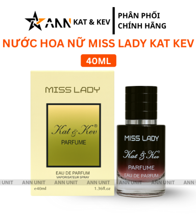 Nước Hoa Nữ Kat Kev Parfume Miss Lady 40ml - Hương Thơm Mát Dịu Lãng Mạn - 8936213270355