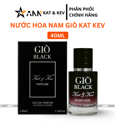 Nước Hoa Nam Kat Kev Parfume Giò Black 40ml - Mùi Thơm Nam Tính Cuốn Hút - 8936213270225