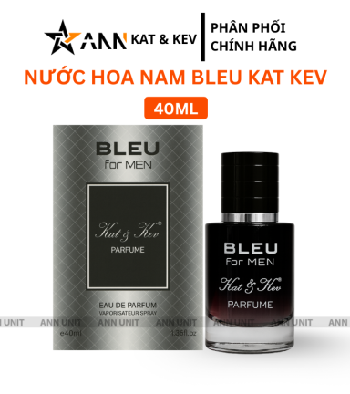 Nước Hoa Nam Kat Kev Parfume Bleu For Men 40ml - Hương Thơm Mạnh Mẽ Cuốn Hút - 8936213270232