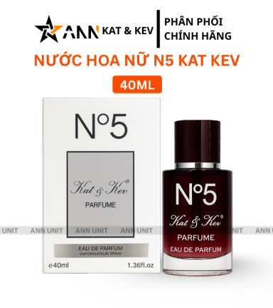 Nước Hoa Nữ Kat Kev Parfume N5 40ml - Hương Thơm Lôi Cuốn Huyền Bí - 8936213270362