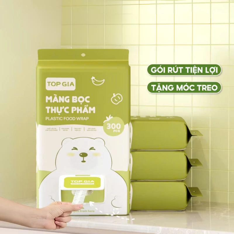 Combo 2 Túi Màng Bọc Thực Phẩm Top Gia Dạng Rút Siêu Dai Có Nắp Đậy Kính - 1 Túi 300 Cái 9 Combo 2 Túi Màng Bọc Thực Phẩm Top Gia Dạng Rút Siêu Dai Có Nắp Đậy Kính - 1 Túi 300 Cái