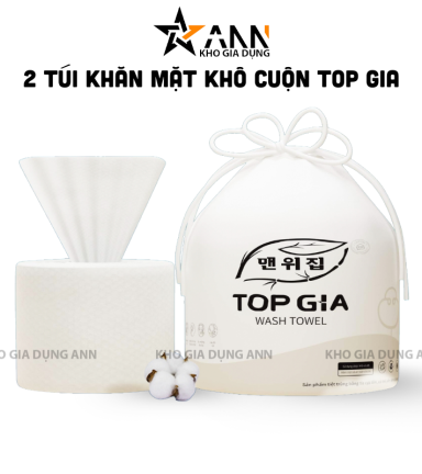 Combo 2 Túi Khăn Mặt Khô Cuộn Top Gia 65 Tờ - KGK02