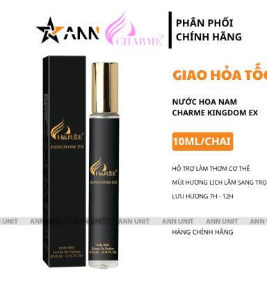 Nước Hoa Nam Charme Kingdom Ex 10ml Mùi Thơm Lịch Lãm Sang Trọng - 8936194698933LE
