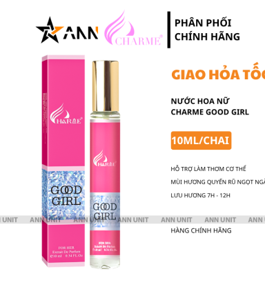Nước Hoa Nữ Charme Good Girl 10ml Mùi Thơm Quyến Rũ Ngọt Ngào - 8936194698988LE