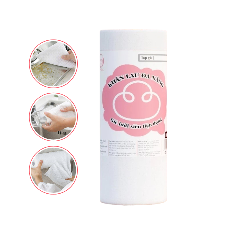 Cuộn Khăn Lau Đa Năng Top Gia 100 Tờ Siêu Da Tái Sử Dụng 14 Cuộn Khăn Lau Đa Năng Top Gia 100 Tờ Siêu Da Tái Sử Dụng