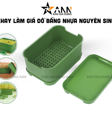 Khay Trồng Giá Đỗ Bằng Nhựa Nguyên Sinh - Khay Trồng Rau Mầm - KTR01