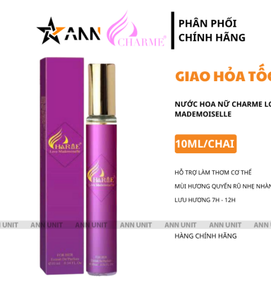 Nước Hoa Nữ Charme Love Mademoiselle 10ml Mùi Thơm Thanh Lịch Tự Tin - LOVEMADEMOISELLELE