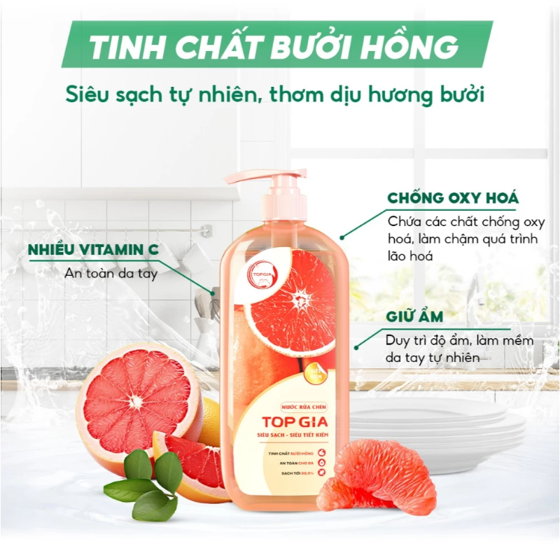 26892_17_20251016113846.png Combo 3 Chai Nước Rửa Chén Top Gia Hương Chanh Tươi - Hương Gừng- Hương Bưởi Hồng 1kg/chai - NRC02