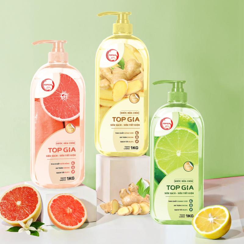 26892_4_20251016113839.png Combo 3 Chai Nước Rửa Chén Top Gia Hương Chanh Tươi - Hương Gừng- Hương Bưởi Hồng 1kg/chai - NRC02