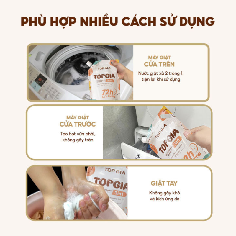 26897_5_20251016165823-1.png Combo 2 Túi Nước Giặt Xả Top Gia Hương Lavender 3in1 Dịu Nhẹ 2L/Túi - NGXQA01