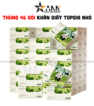 1 Thùng 46 Gói Khăn Giấy Ăn Gấu Trúc Top Gia Loại Nhỏ - KGR12