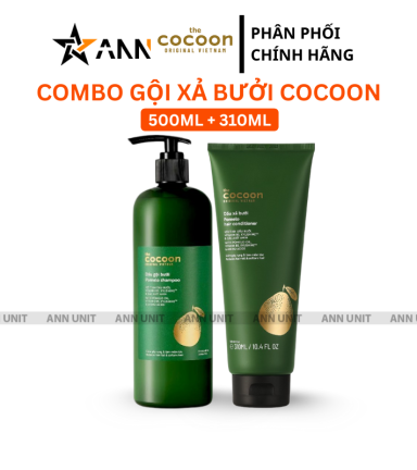 Combo Dầu Gội Xả Bưởi Cocoon - Dầu Gội Bưởi Cocoon Pomelo Shampoo 500ml Và Dầu Xả Bưởi Cocoon Pomelo Hair Conditioner 310ml - CBGXBCOCOON