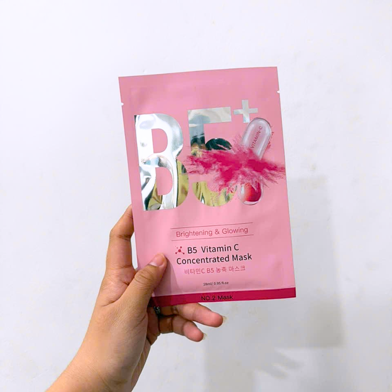 26939_36_20251023114942-1.png Hộp 10 Miếng Mặt Nạ Phục Hồi B5+ Vitamin C Concentrated Mask 28ml/Miếng - Màu Hồng - 8801457522983