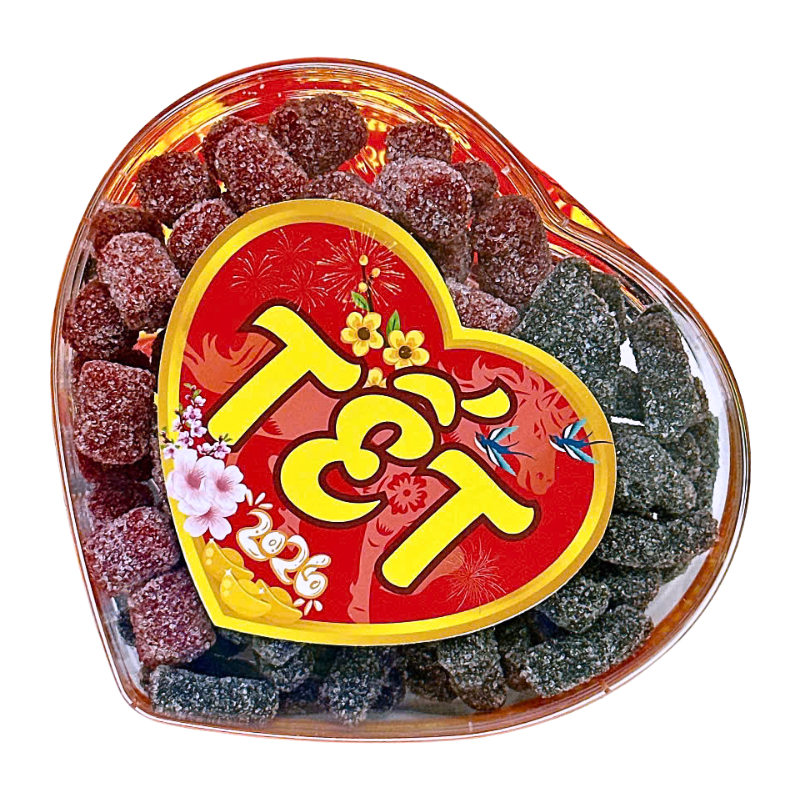 Chuyên sỉ kẹo Dâu 2 Vị Dâu Tây, Dâu Tằm300g Hộp Trái Tim Hộp Quà Tết 2026 5 Chuyên sỉ kẹo Dâu 2 Vị Dâu Tây, Dâu Tằm300g Hộp Trái Tim Hộp Quà Tết 2026