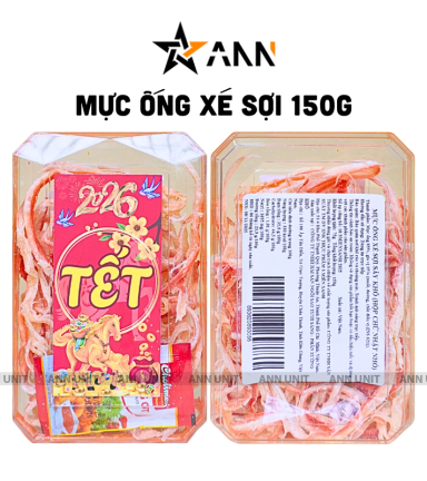Mực Ống Gia Vị Sấy Khô Xé Sợi 150g - Hộp Chữ Nhật Nhỏ Hộp Quà Tết 2026 - MOGVSKXSHCNN150G