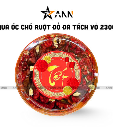 Quả Óc Chó Ruột Đỏ Tách Vỏ 230g - Hộp Tròn Nhỏ Hộp Quà Tết 2026 - QOCTVHTN230G