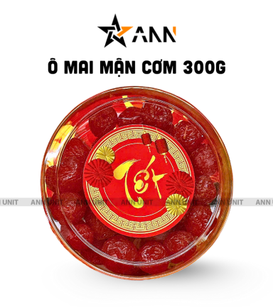 Ô Mai Mận Cơm Hộp Tròn Nhỏ 300g Hộp Quà Tết 2026 - OMMCHTN300G