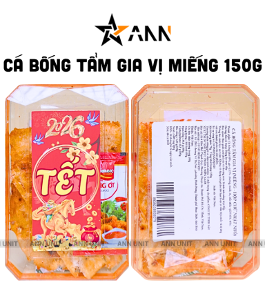 Cá Bống Tẩm Gia Vị 150g Miếng - Hộp Chữ Nhật Nhỏ Hộp Quà Tết 2026 - CBTGVM150GHCNN