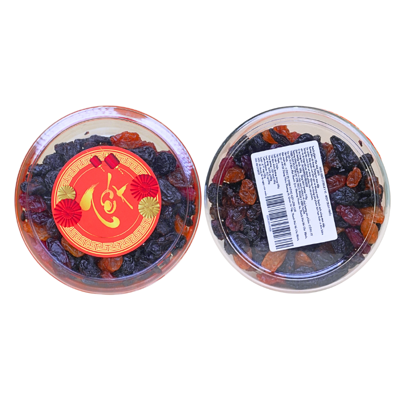 Chỗ sỉ nho Khô Chile 3 Màu 230g - Hộp Tròn Nhỏ Hộp Quà Tết 2026 6 Chỗ sỉ nho Khô Chile 3 Màu 230g - Hộp Tròn Nhỏ Hộp Quà Tết 2026