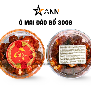 Ô Mai Đào Bổ 300g Hộp Tròn Nhỏ Hộp Quà Tết 2026 - OMDHTN300G