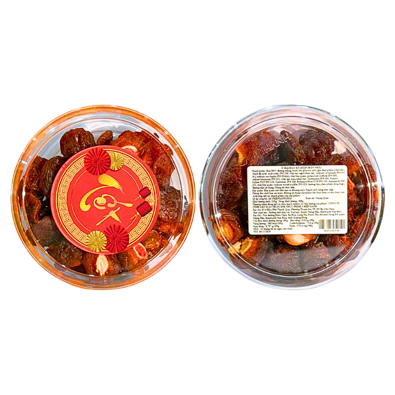 Shop sỉ ô Mai Đào Bổ 300g Hộp Tròn Nhỏ Hộp Quà Tết 2026 6 Shop sỉ ô Mai Đào Bổ 300g Hộp Tròn Nhỏ Hộp Quà Tết 2026
