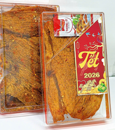 Khô Bò Miếng 400g Hộp Chữ Nhật Lớn - KBMHCNL400G