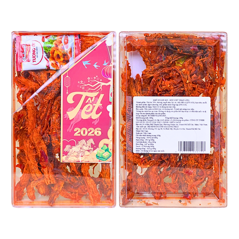 Chuyên sỉ khô Bò Xé Sợi 400g Hộp Chữ Nhật Lớn Hộp Quà Tết 2026 8 Chuyên sỉ khô Bò Xé Sợi 400g Hộp Chữ Nhật Lớn Hộp Quà Tết 2026