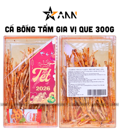 Cá Bống Tẩm Gia Vị Que 300g - Hộp Chữ Nhật Lớn Hộp Quà Tết 2026 - CBTVQHCNL300G