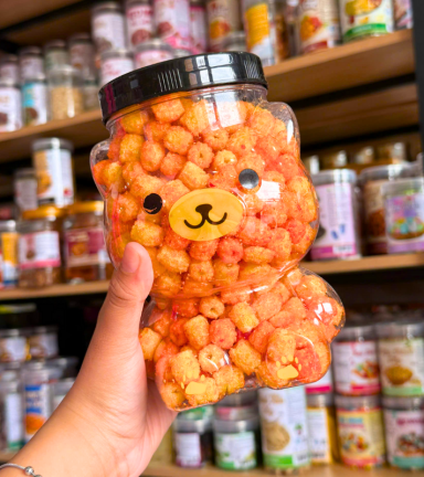 Nui Chiên Bơ Cay Thơm Ngon 330g - Hũ Gấu Lớn - NCBCHGL330G