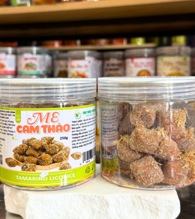 Kẹo Me Cam Thảo Mini 250g - Hộp Pet - KMCTMHP250G