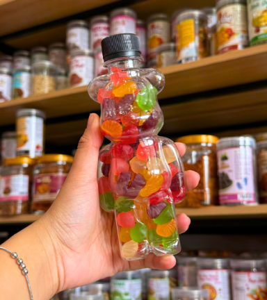 Kẹo Dẻo Chip Chip Hương Trái Cây 200g - Chai Gấu Nhỏ - KDCCHTCCGN200G