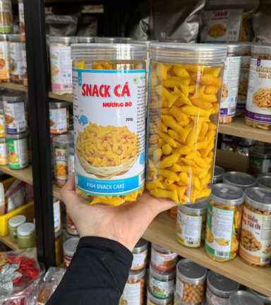 Snack Hương Bò - Snack Cá Voi 200g - Hộp Pet - SHBSCVHP200G