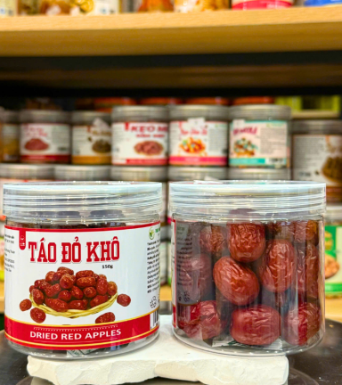 Táo Đỏ Khô Thơm Ngon Size Nhỏ 150g - Hộp Pet - TDKSNTP150G